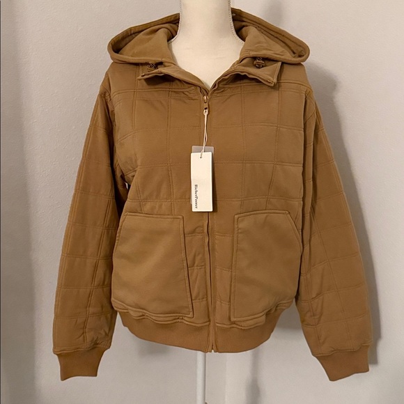 Richer Poorer Modal Quilted Bomber Hooded Jacket SZ Medium - Picture 1 of 5